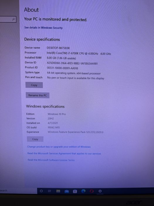 Pc - Calculator intel i7 6700k 4.0 GHZ