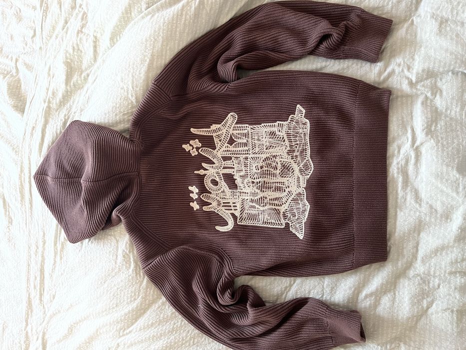 derschutze brown zip up hoodie кафяво худи