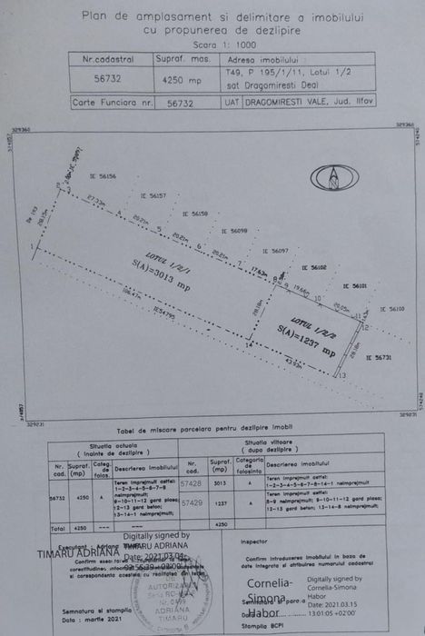 Vând teren intravilan Dragomirești Deal Ilfov