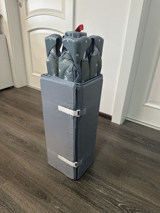 Patut pliabil Lorelli, Moonlight, Silver blue car, 1 nivel + 1 saltea