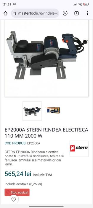 Rindea electrica Stern 2000w