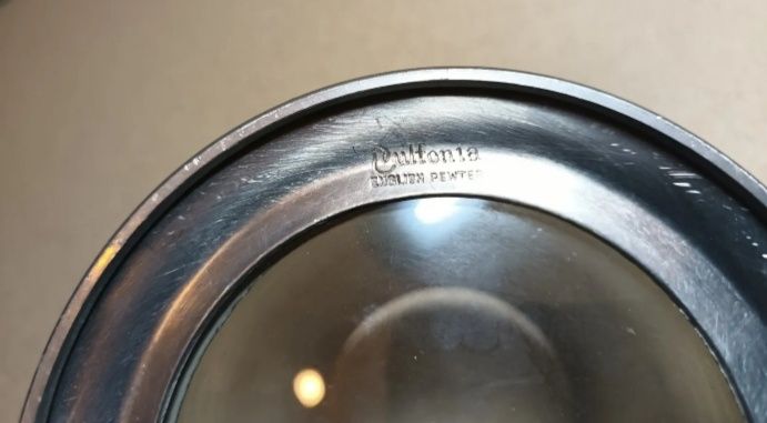 Culfonia - Halba bere din metal Carlsberg, fund din sticla transparent