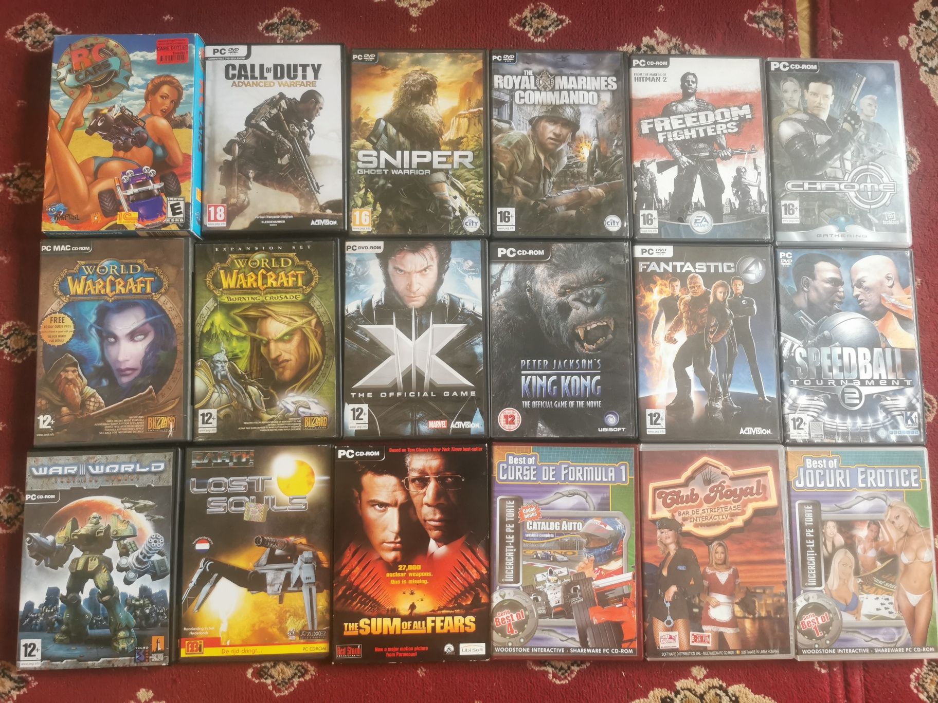 Super Jocuri PC de colectie Sniper Warcraft X-MEN King Kong Fifa Etc