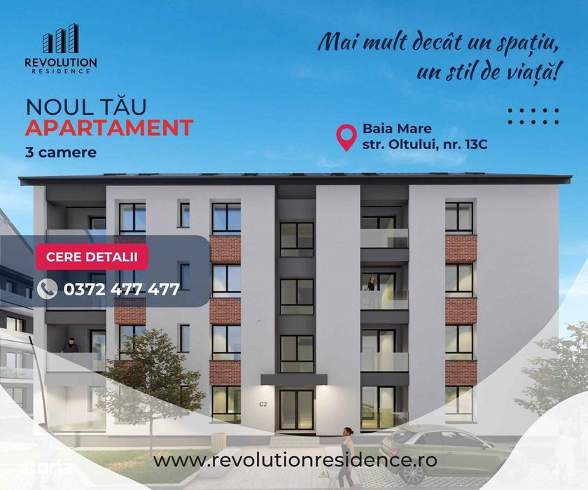 NEW! COMISION 0% - Apartamente 3 camere - Oltului 13C, Baia Mare