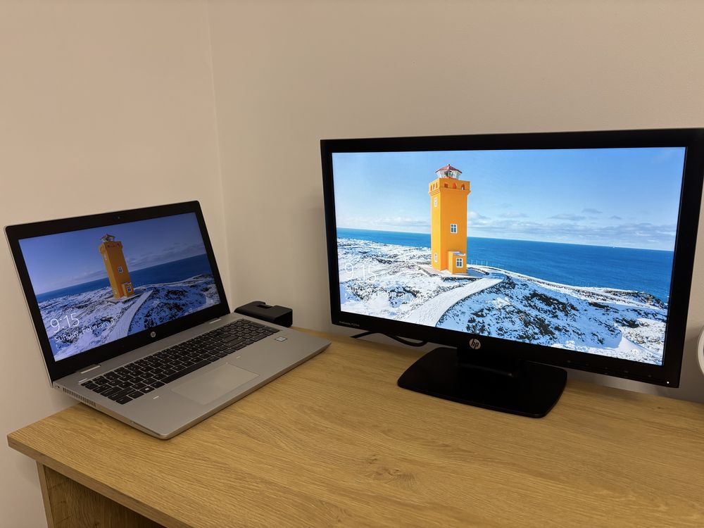 Laptop HP ProBook 650 G4 + Monitor + Docking station