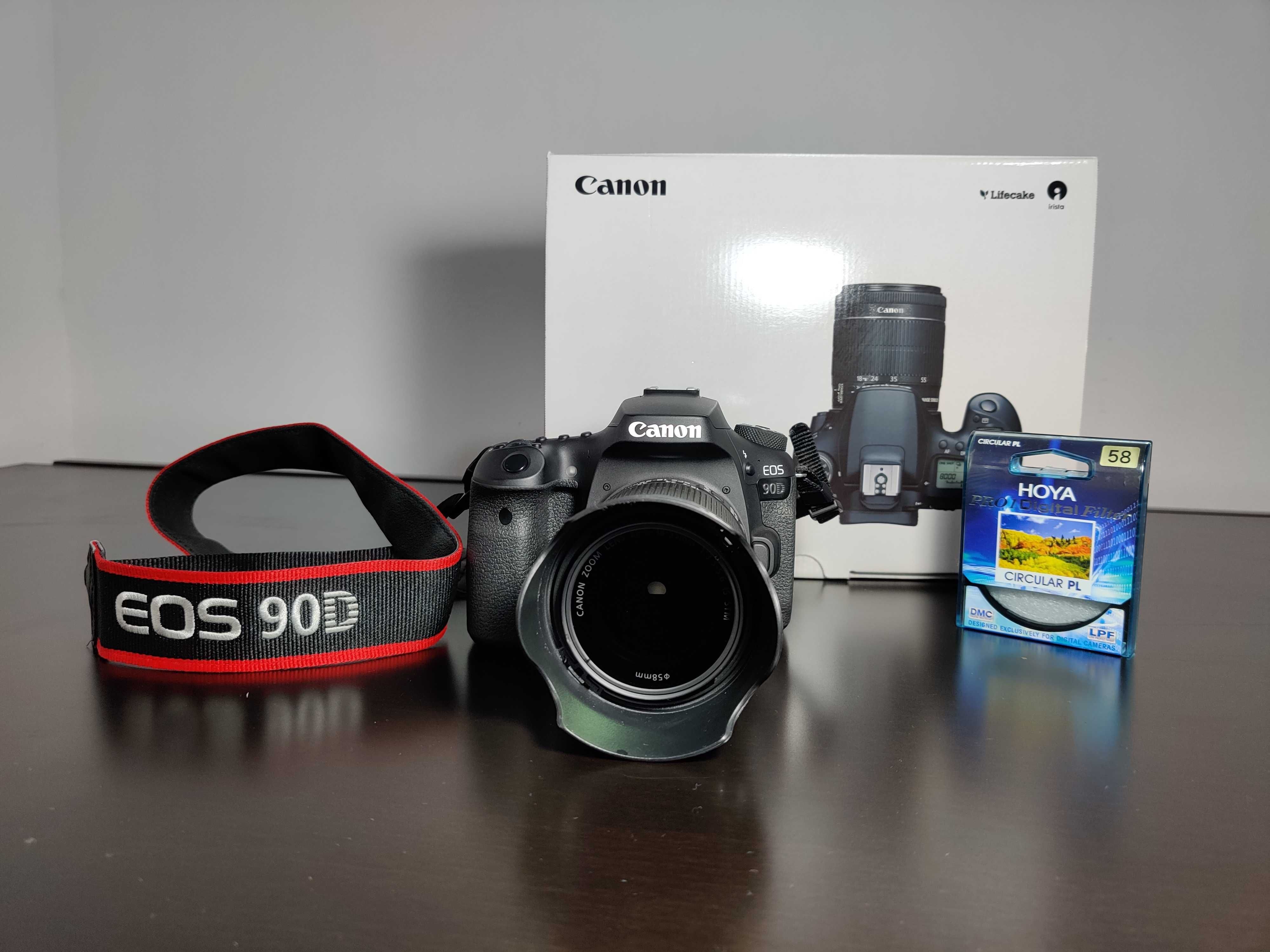 Canon EOS 90D,32.5MP 4K+Obiectiv EF-S 18-55,Filtru Polarizare,Card