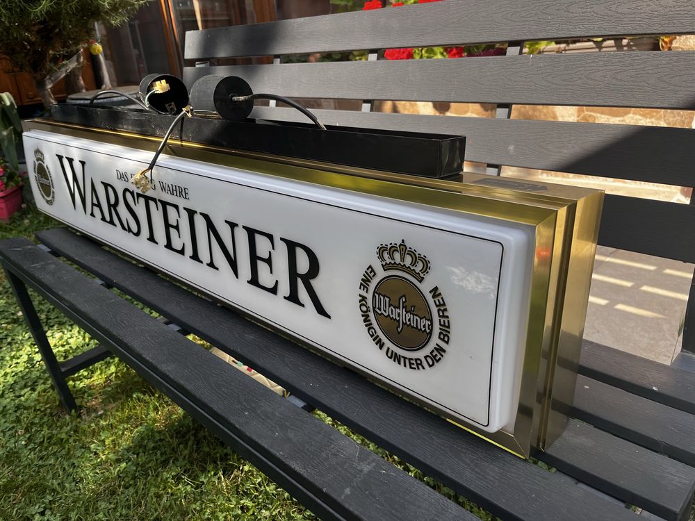 Керамична колона за наливна бира и светеща табела Warsteiner