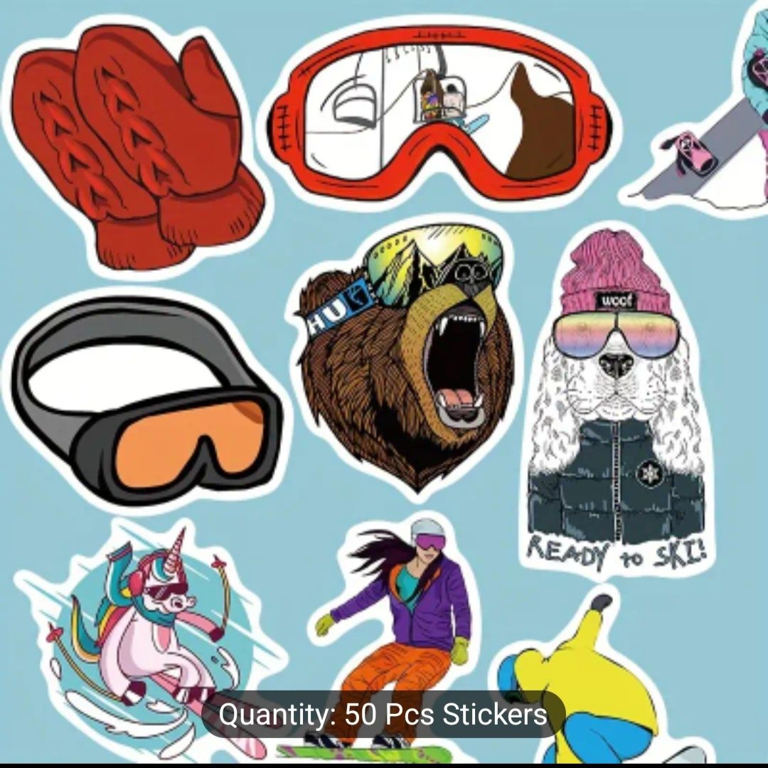 Vând pachete stickers ski
