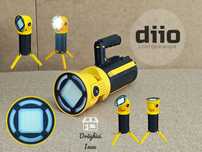 Proiector lanterna ALLinONE 117 LED alb, 44 led strobo si LED COB