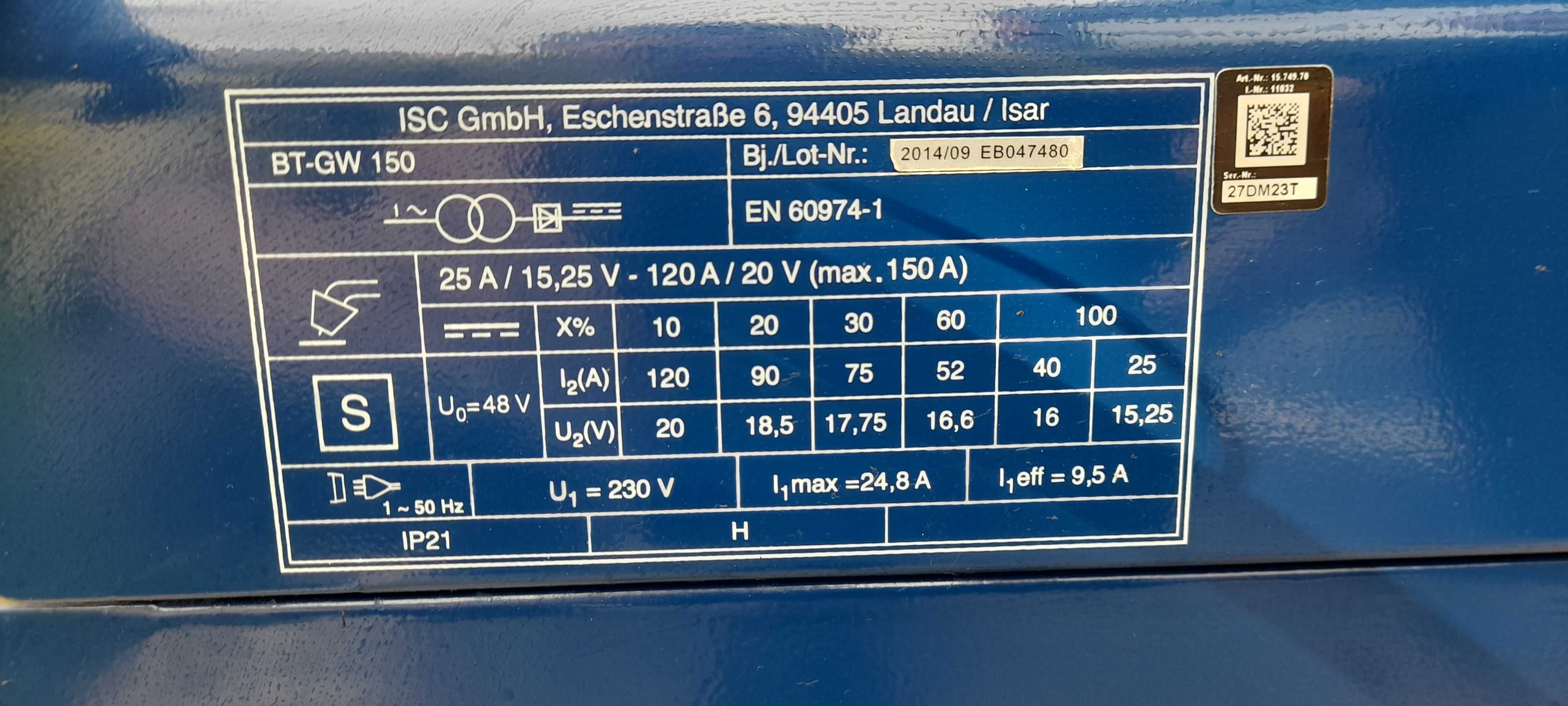 Aparat de sudura Einhell BT-GW 150 Turbo