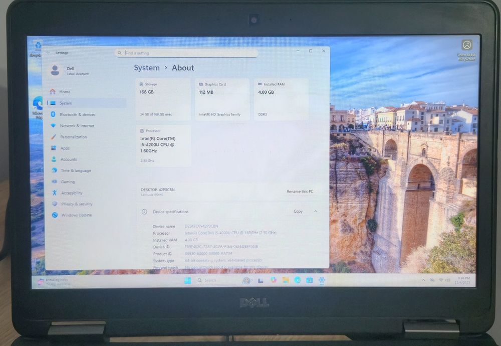 Laptop Dell Latitude E5440 I5 4200U 4GB RAM 180 SSD Windows 11