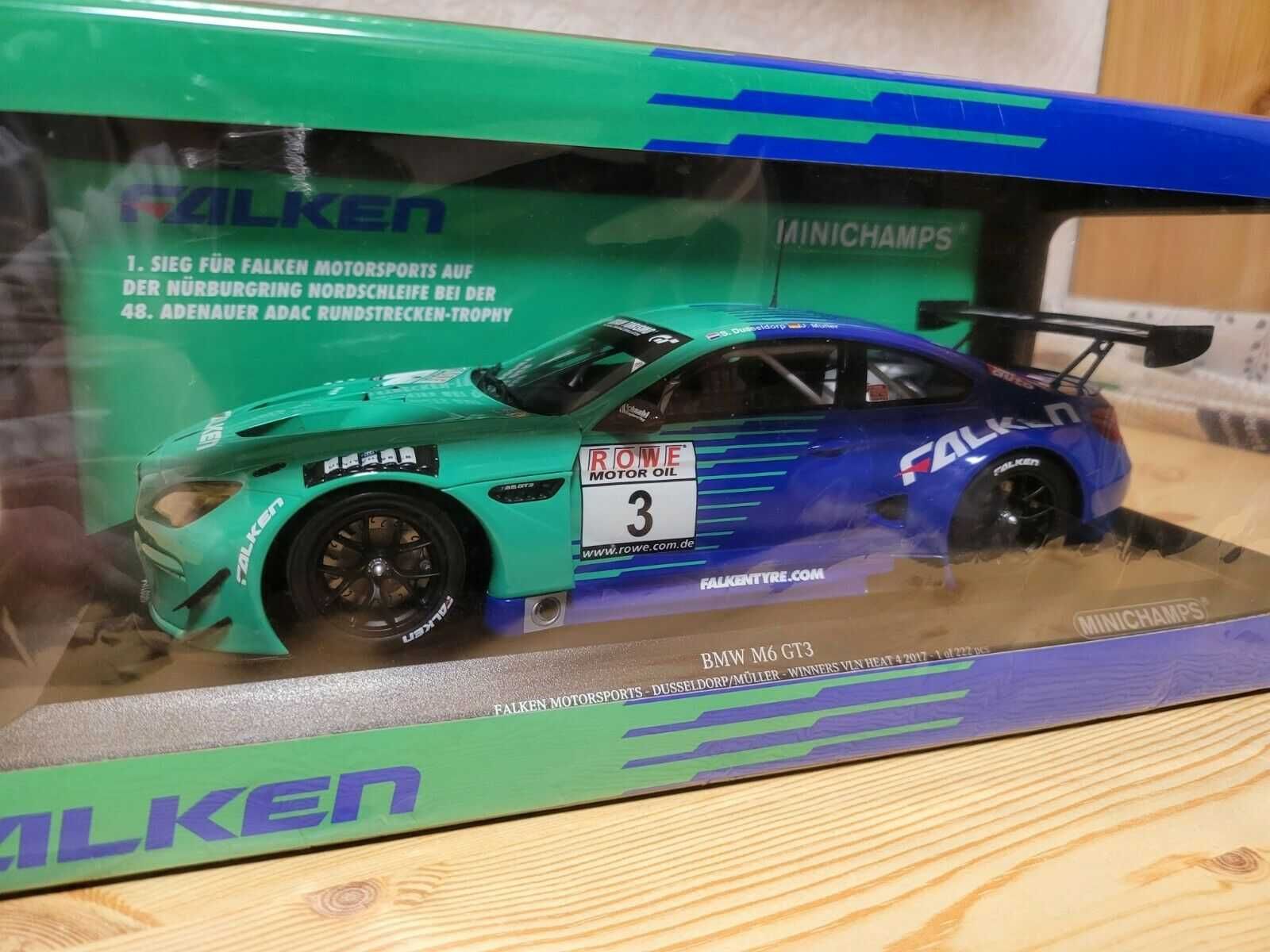 BMW M6 F12 GT3 Falken Motorsport #3 1:18 Minichamps OVP