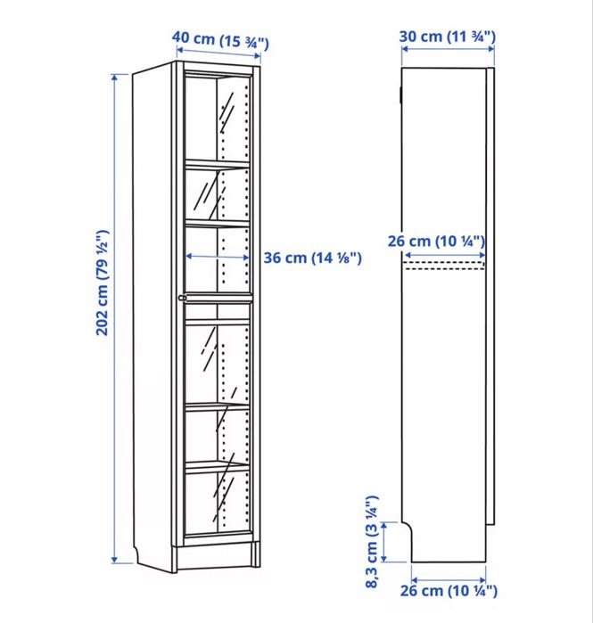 Vand vitrina Ikea alba