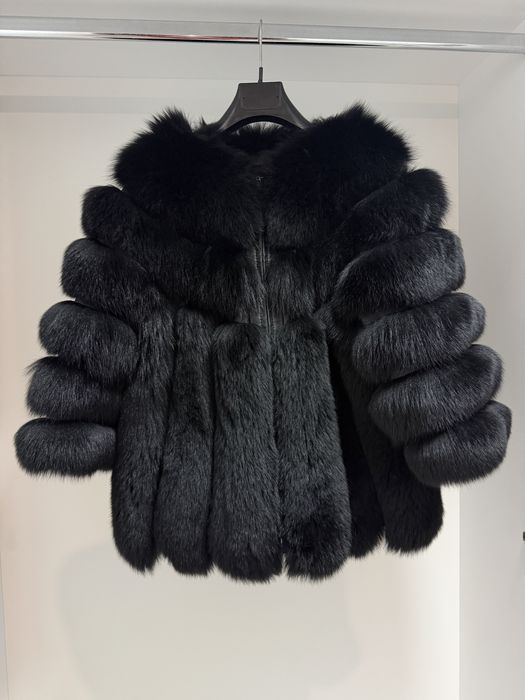 Haina de blana si piele naturala