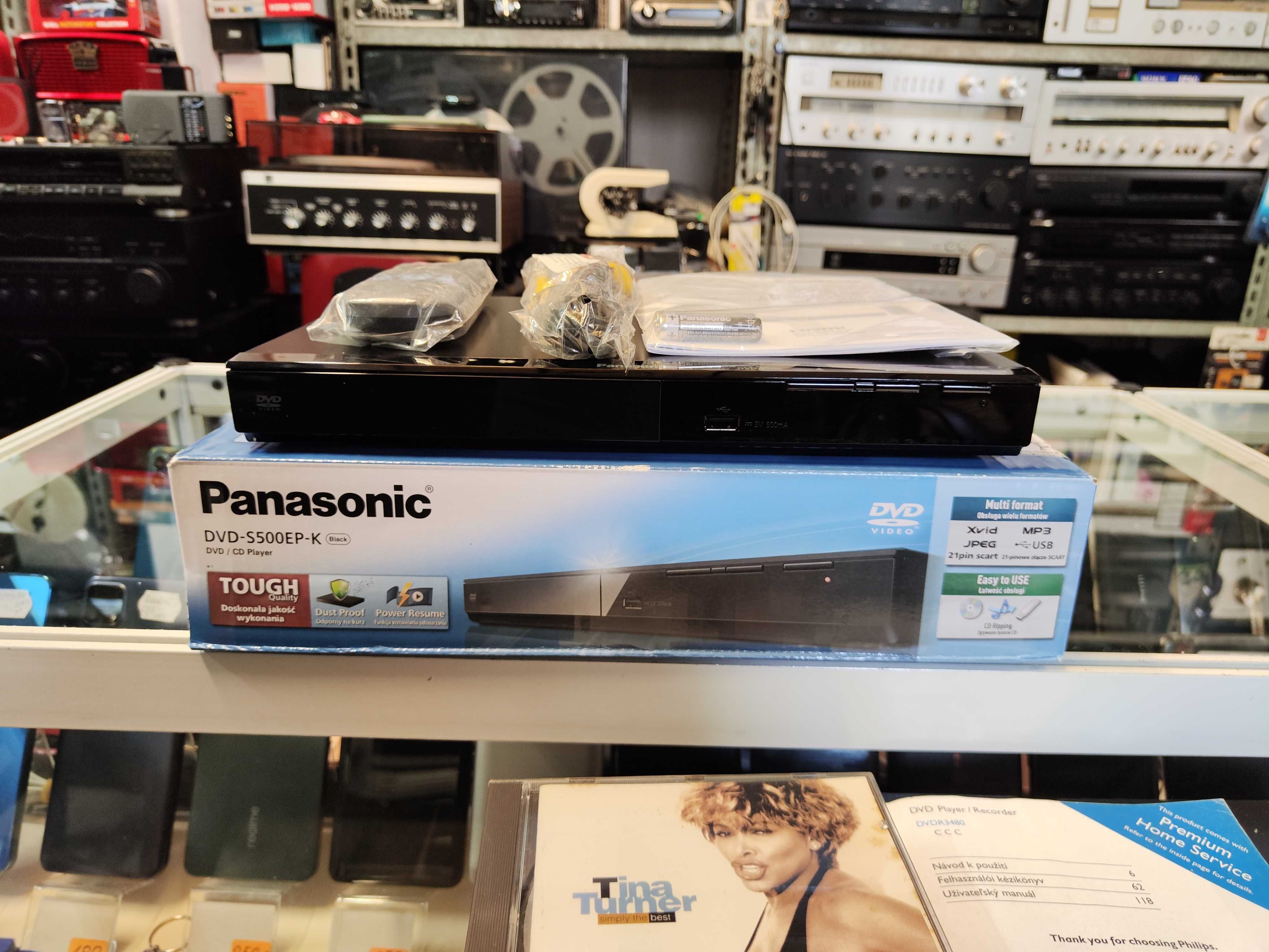 ДВД Panasonic DVD-S500 НОВО! DVD/CD Player Пълен комплект.