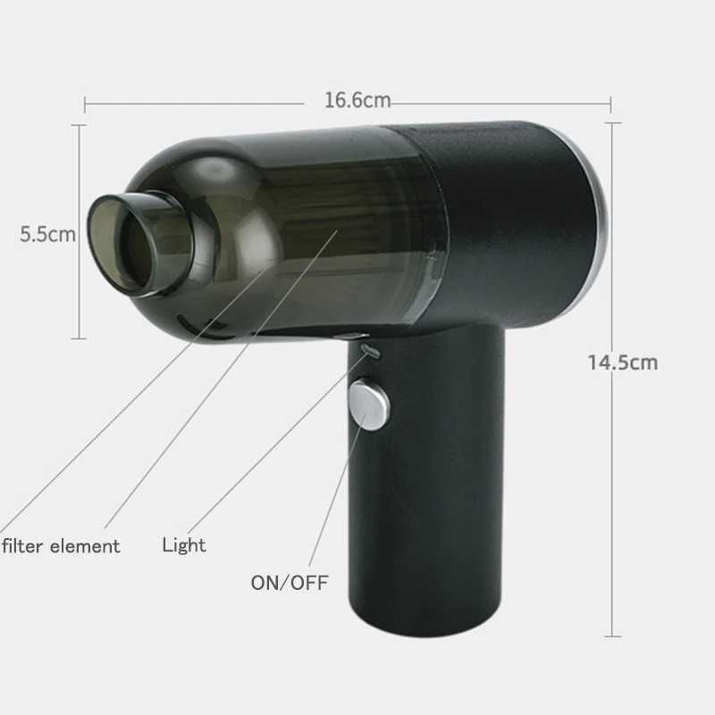 Безжична прахосмукачка 2в1 Мини USB акумулаторна 120W