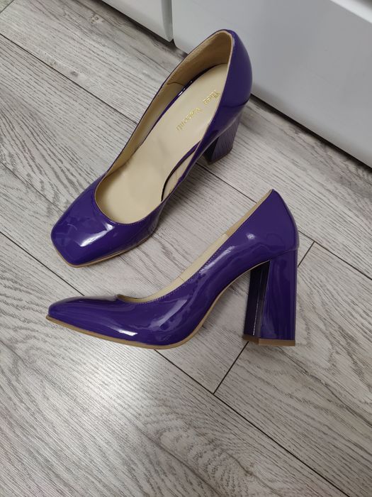 Pantofi toc Thea Visconti piele naturala lăcuită