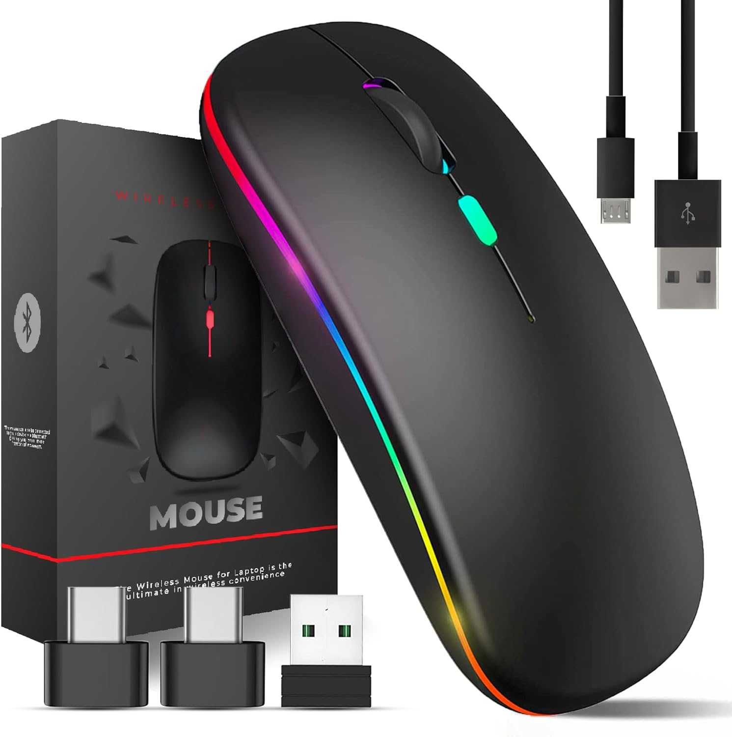 Mouse Wireless silentios 2,4 GHz pe acumulator