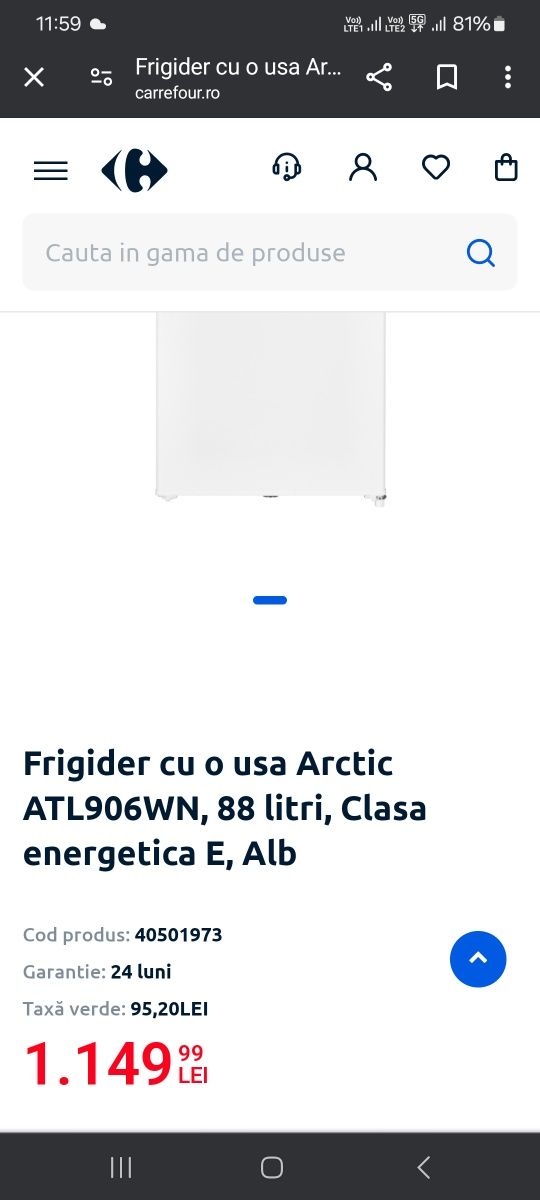 Vand frigider Arctic