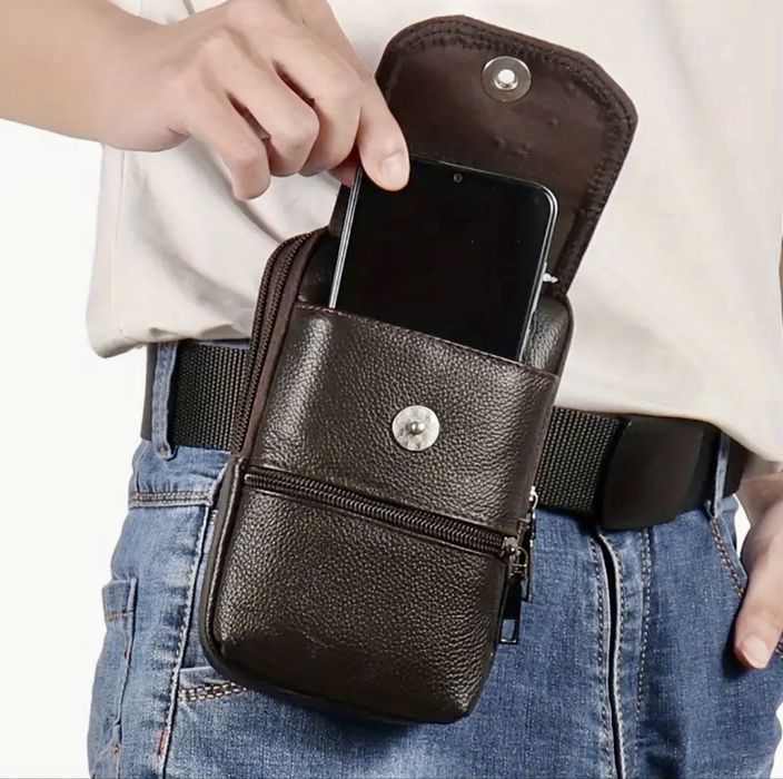 -20%Промоция•Компактни и Стилни дисплей чантички/Черна естествена кожа