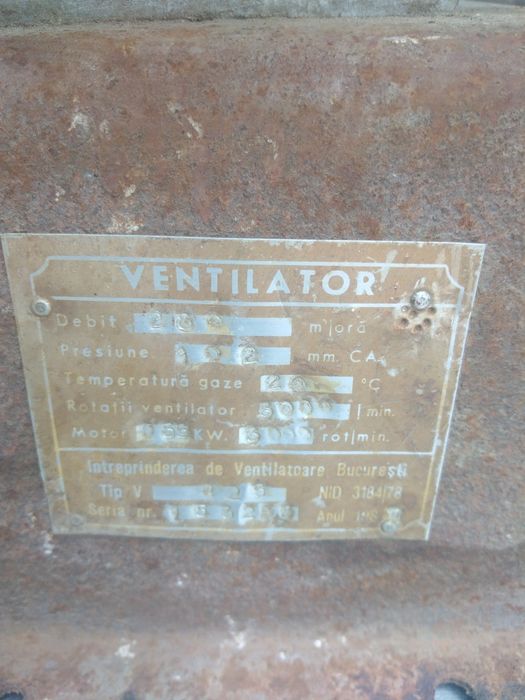 Ventilator debit 280 m3/ora