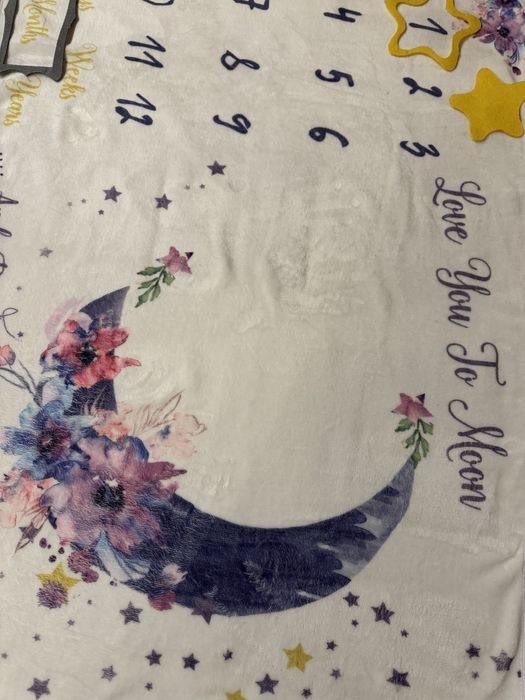 Patura pufoasa bebe milestones cu 3 accesorii