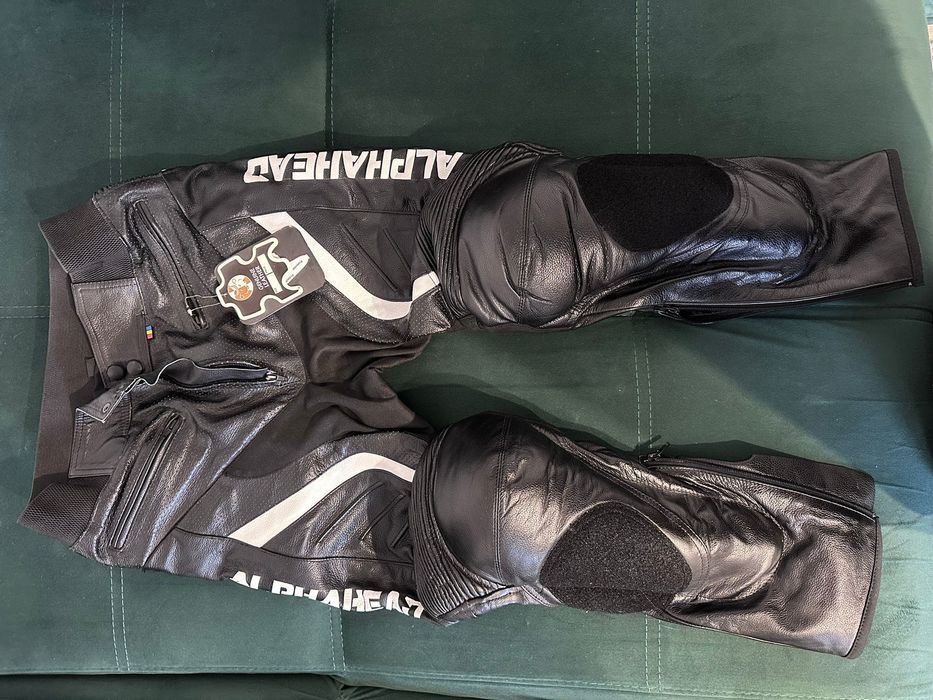 Pantaloni moto de piele Alphahead XL