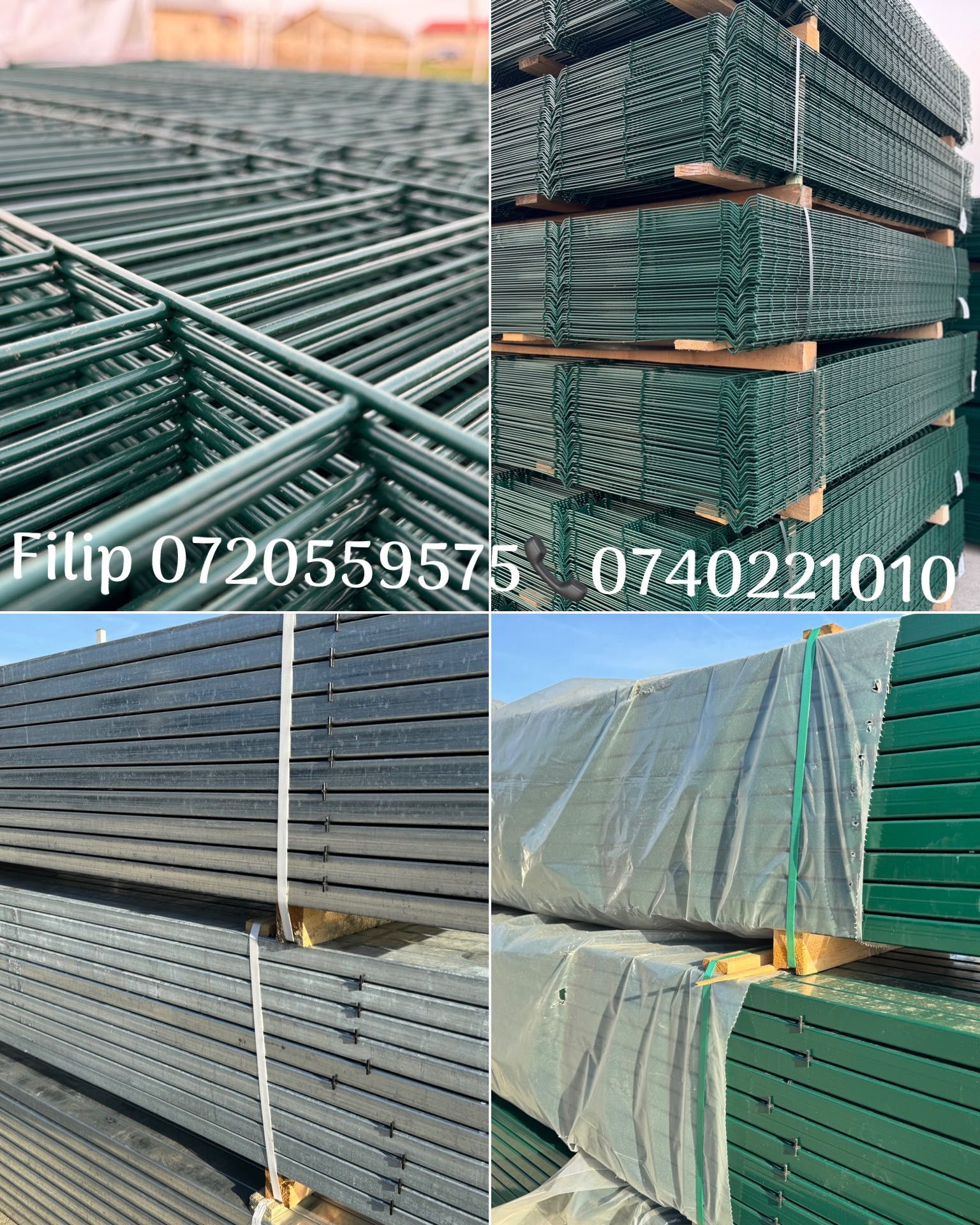Panou bordurat gri antracit - verde plastifiat 4.2mm - pret bomba