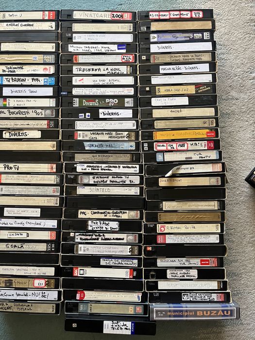 Casete video VHS Romanesti inregistrate la TV