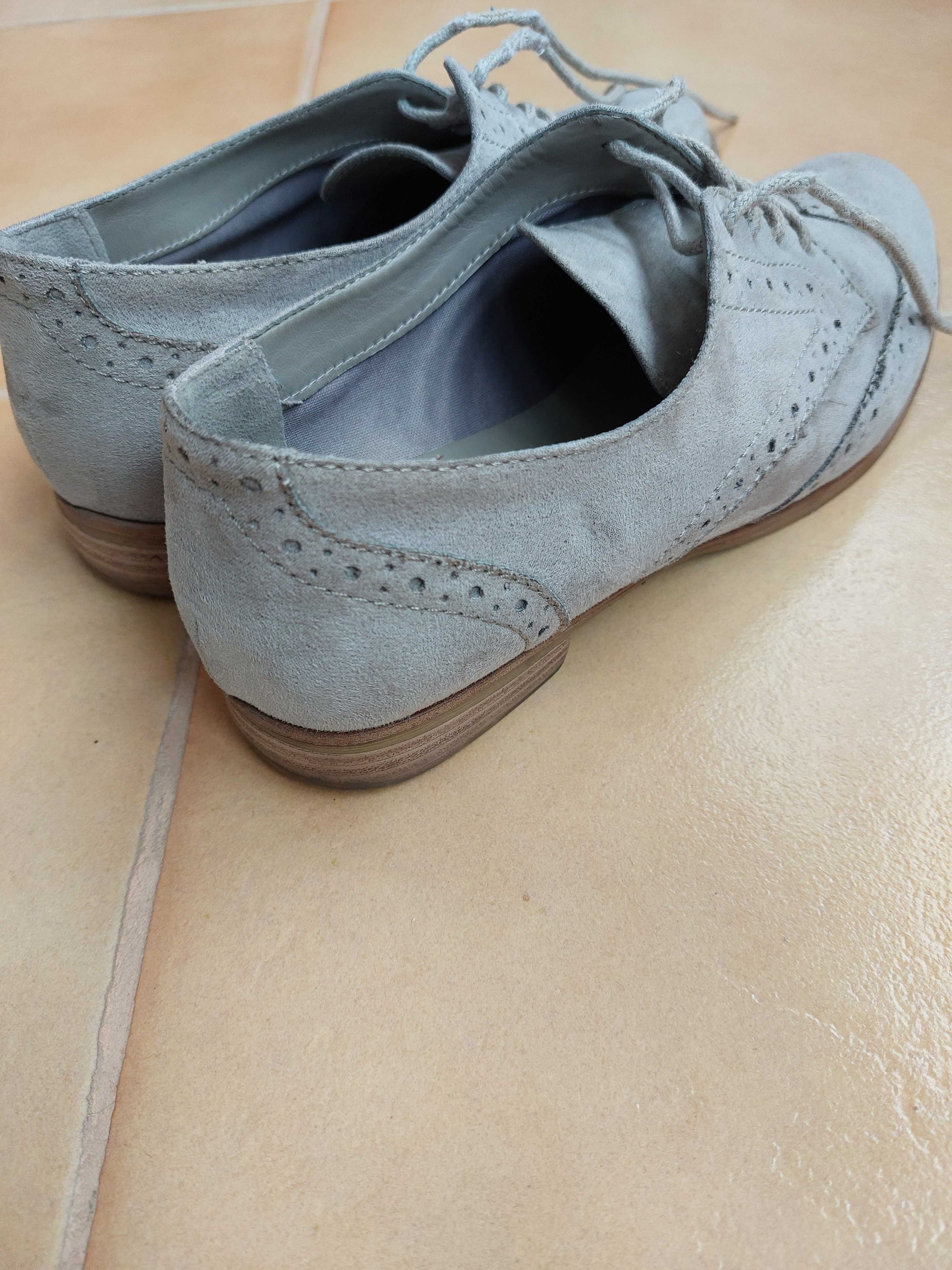 Pantofi gri piele intoarsa ecologica