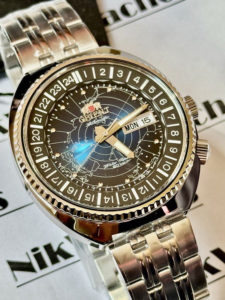 Orient World map Blue