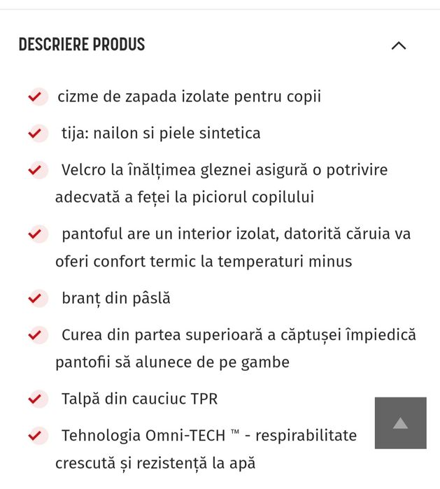 Cizme/ ghete Columbia  zapada ski copii