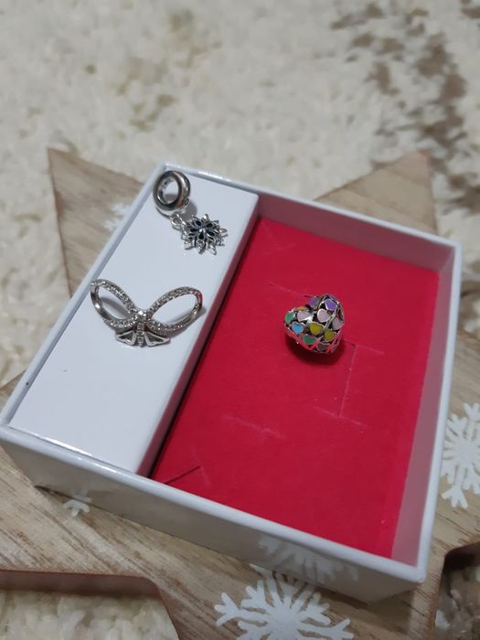 Charm, talisman, pandativ din argint tip Pandora