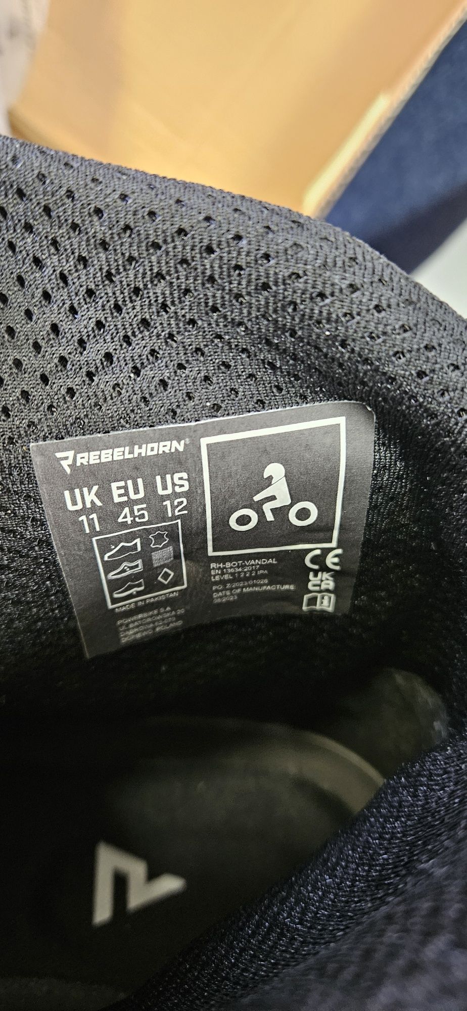 Ghete moto scurte din piele naturală REBELHORN 45 Noi
