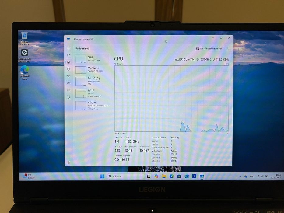 Laptop Gaming Lenovo Legion 5 1660Ti