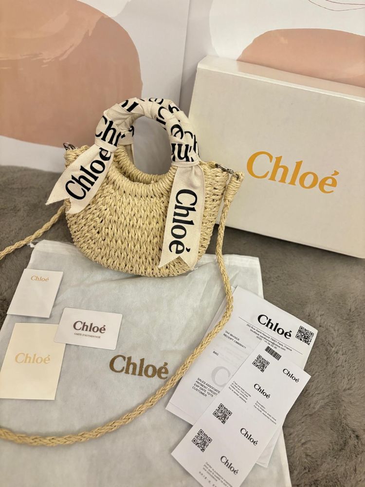 Poseta/Geanta CHLOE Small Bracelet Woody plajă