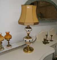Lampadar vechi cu picior din portelan si metal (Lampa/Veioza abajur)
