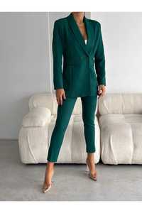 Дамски костюм с панталон и сако, Vitalite, Зелен (S-M-L-XL-2XL-3XL)