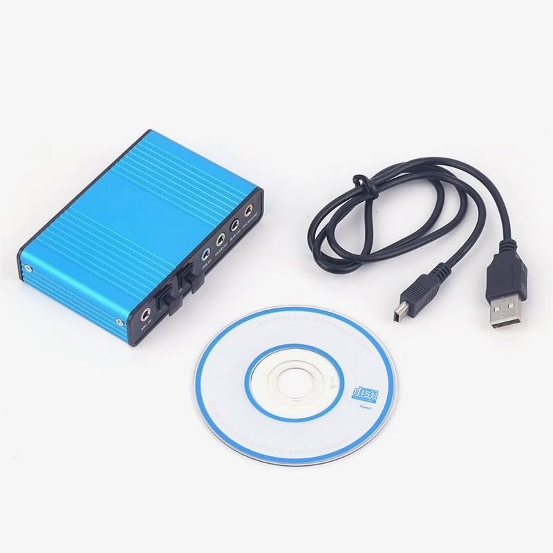 Placa de sunet externa, 5.1, pe USB, Albastru cod 97