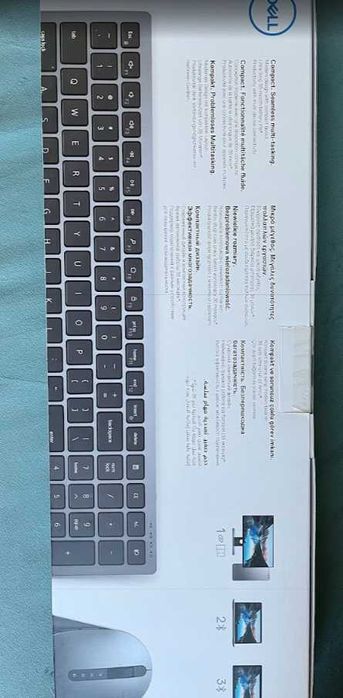 Dell Multi-Device Wireless Клавиатура и мишка - KM7120W