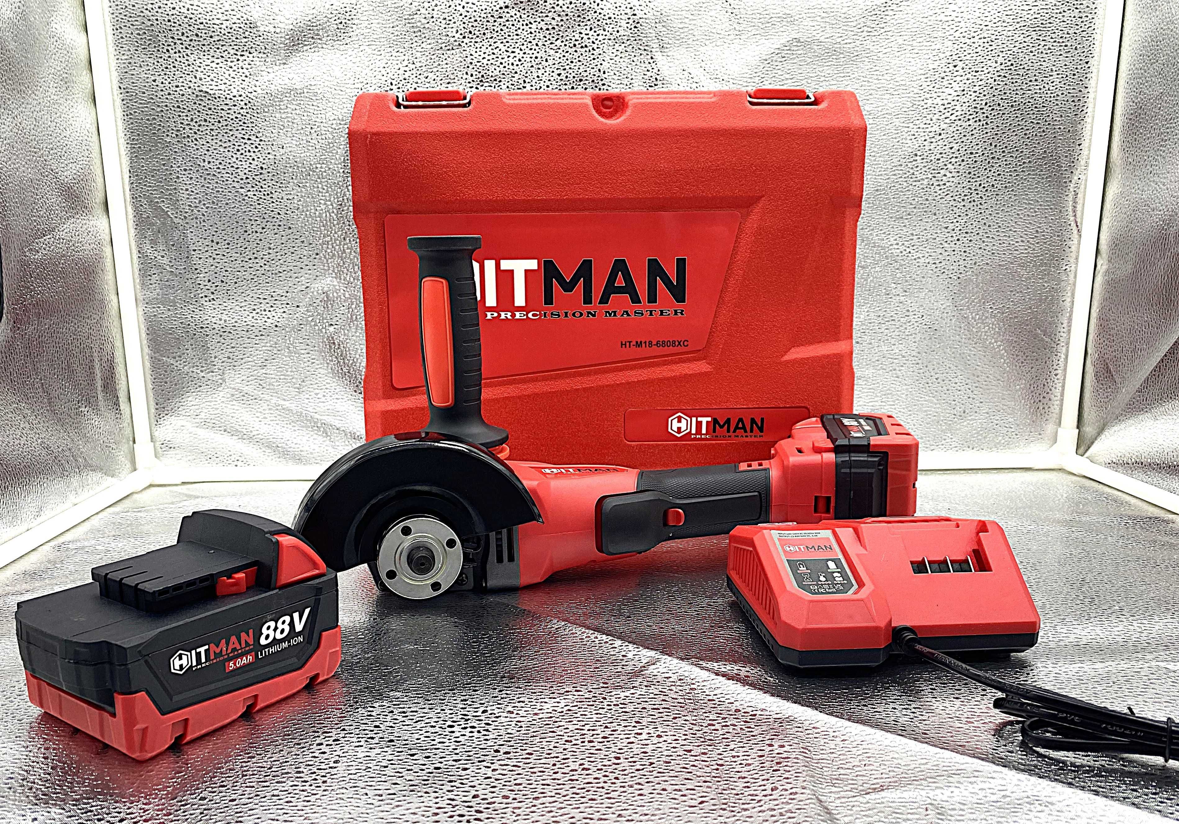 Polizor unghiular Hitman 88V, 2x baterii, Brushless!