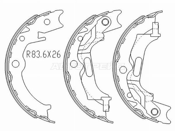Колодки стояночного тормоза Chevrolet Lacetti