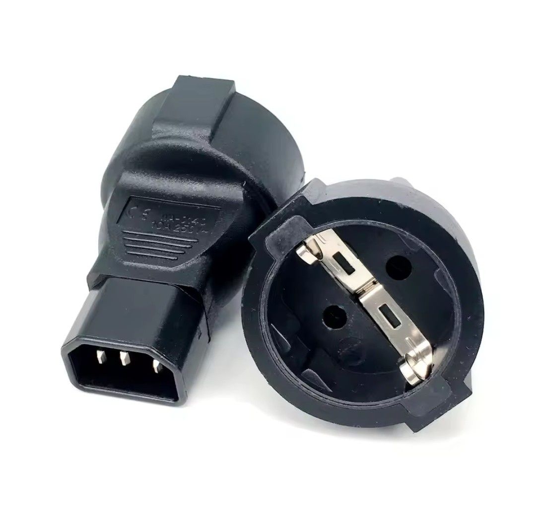 IEC C14 Schuko to Euro адаптер