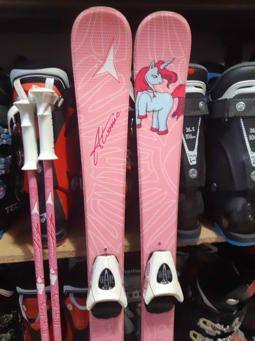 Schiuri copii schi Atomic 100 cm set ski clapari bete