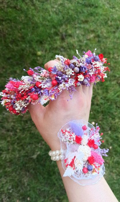 Coronițe din flori naturale uscate