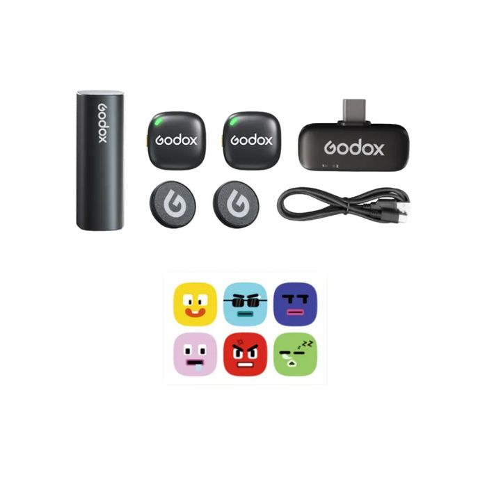 Godox C01 Kit2 — 2 Микрофона с Шумоподавлением до 300 м. Есть доставка