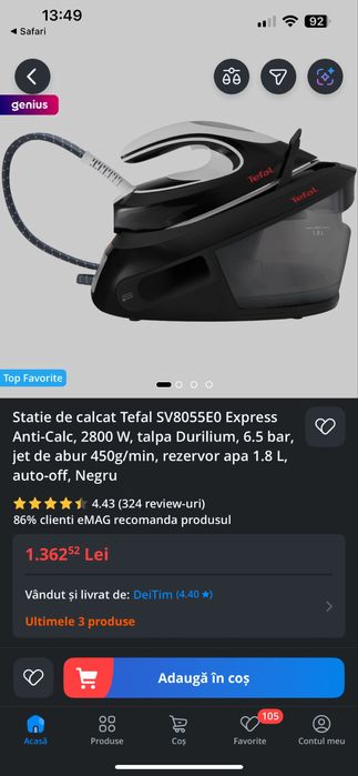 Statie calcat Tefal SV8055