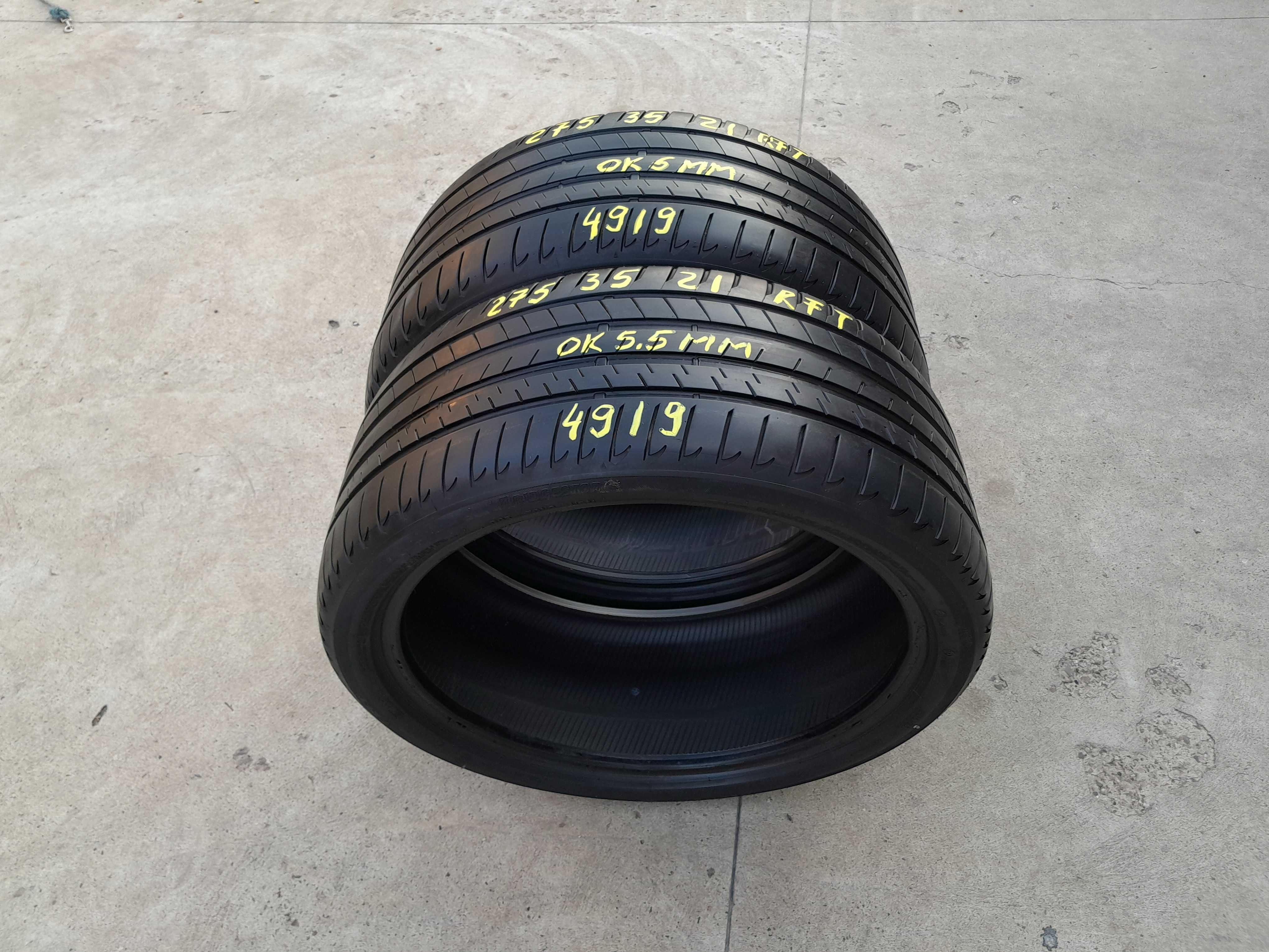 Doua anvelope vara 275 35 21 bridgestone alenza 001 run flat dot 4919