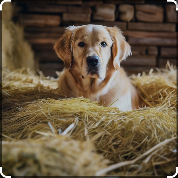 Солома для собак, подстилка, в городе