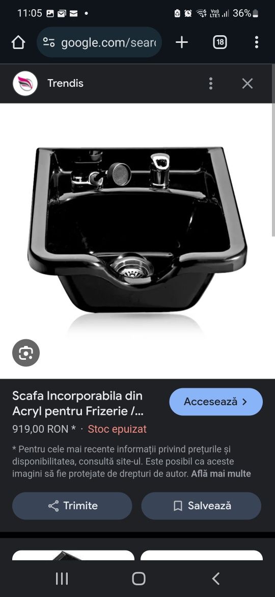 Scafa pentru frizerie